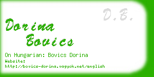 dorina bovics business card